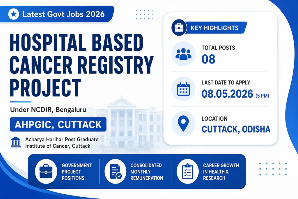 AHPGIC Cuttack Recruitment 2026 DEO, Social Worker, Statistician & Research Scientist Vacancy  Apply Offline Form