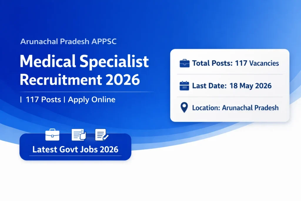 Arunachal Pradesh APPSC Medical Specialist Recruitment 2026