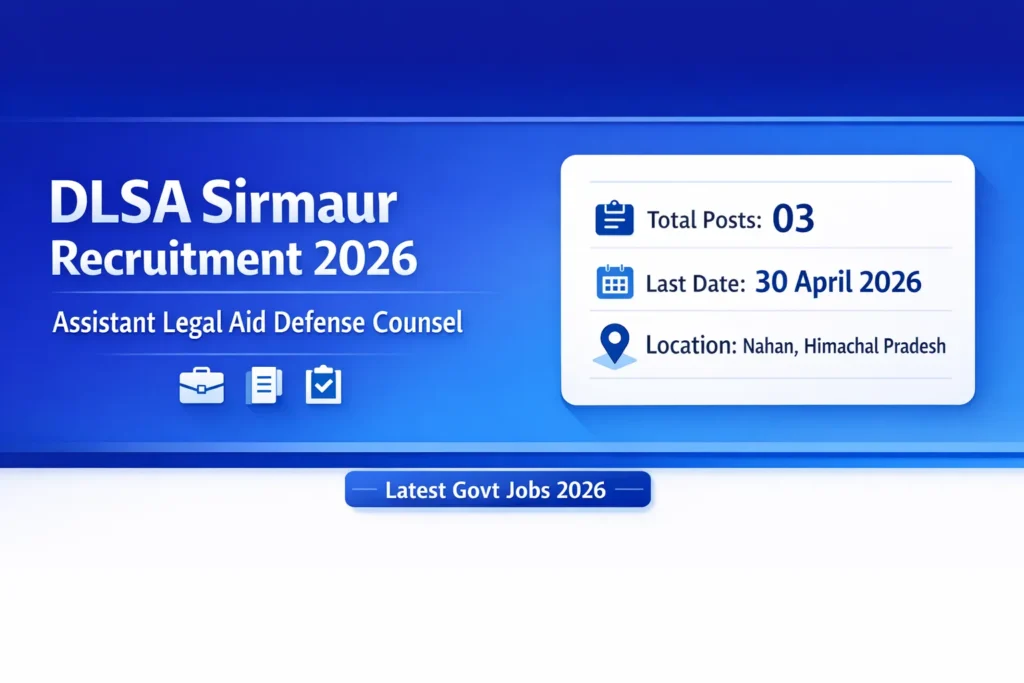 DLSA Sirmaur Recruitment 2026 