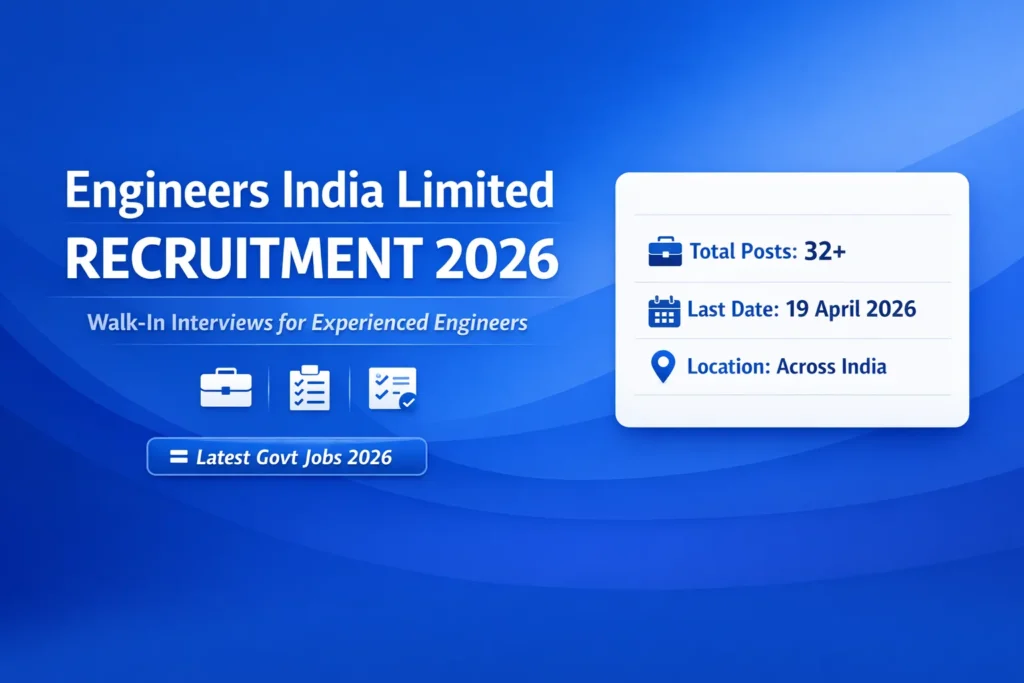 Engineers India Limited Recruitment 2026 – Walk-in Interview for Experienced Engineers