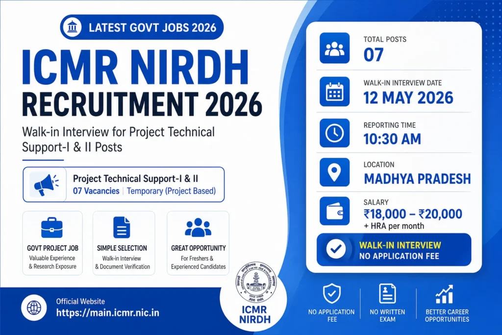 ICMR NIRDH Recruitment 2026