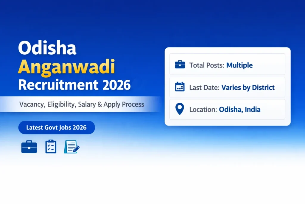 Odisha Anganwadi Recruitment 2026 — Vacancy, Eligibility, Salary & Apply Process
