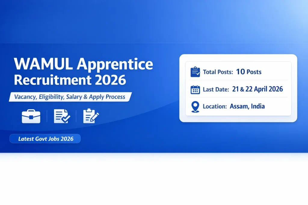 WAMUL Apprentice Recruitment 2026 — Vacancy, Eligibility, Salary & Apply Process
